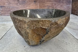 Handmade Natural Oval River Stone  Bathroom Basin  RS 2409007