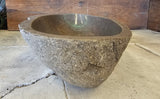 Handmade Natural Oval River Stone  Bathroom Basin  RL 240969
