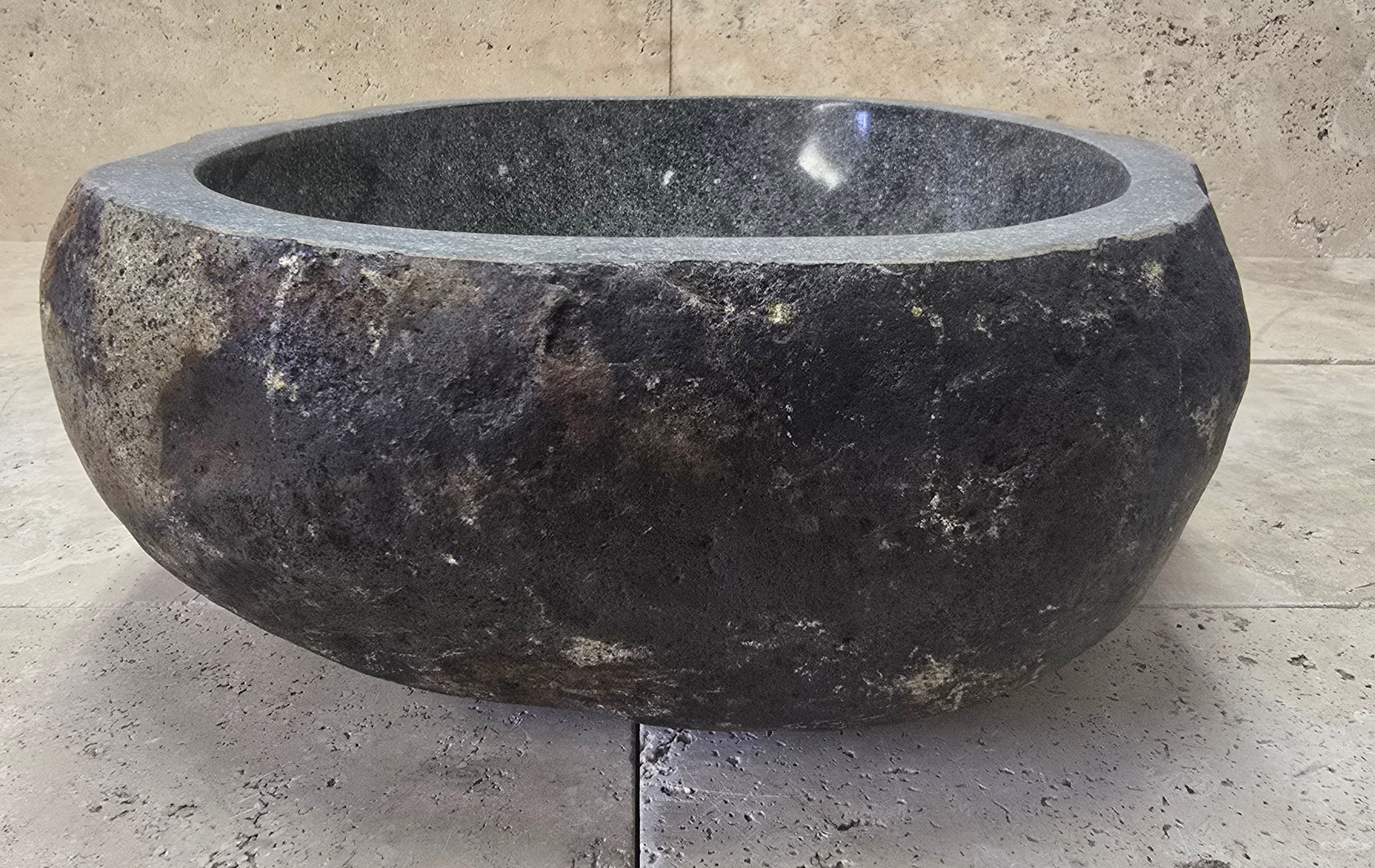 Handmade Natural Oval River Stone  Bathroom Basin  RS 2409033