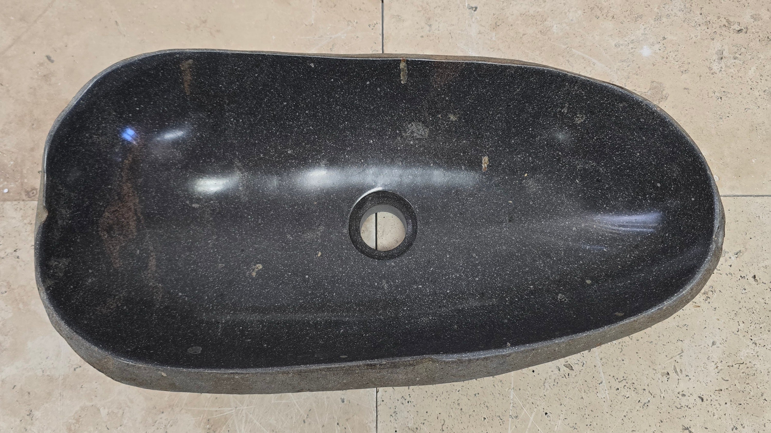 Handmade Natural Oval River Stone  Bathroom Basin  RVL 240930