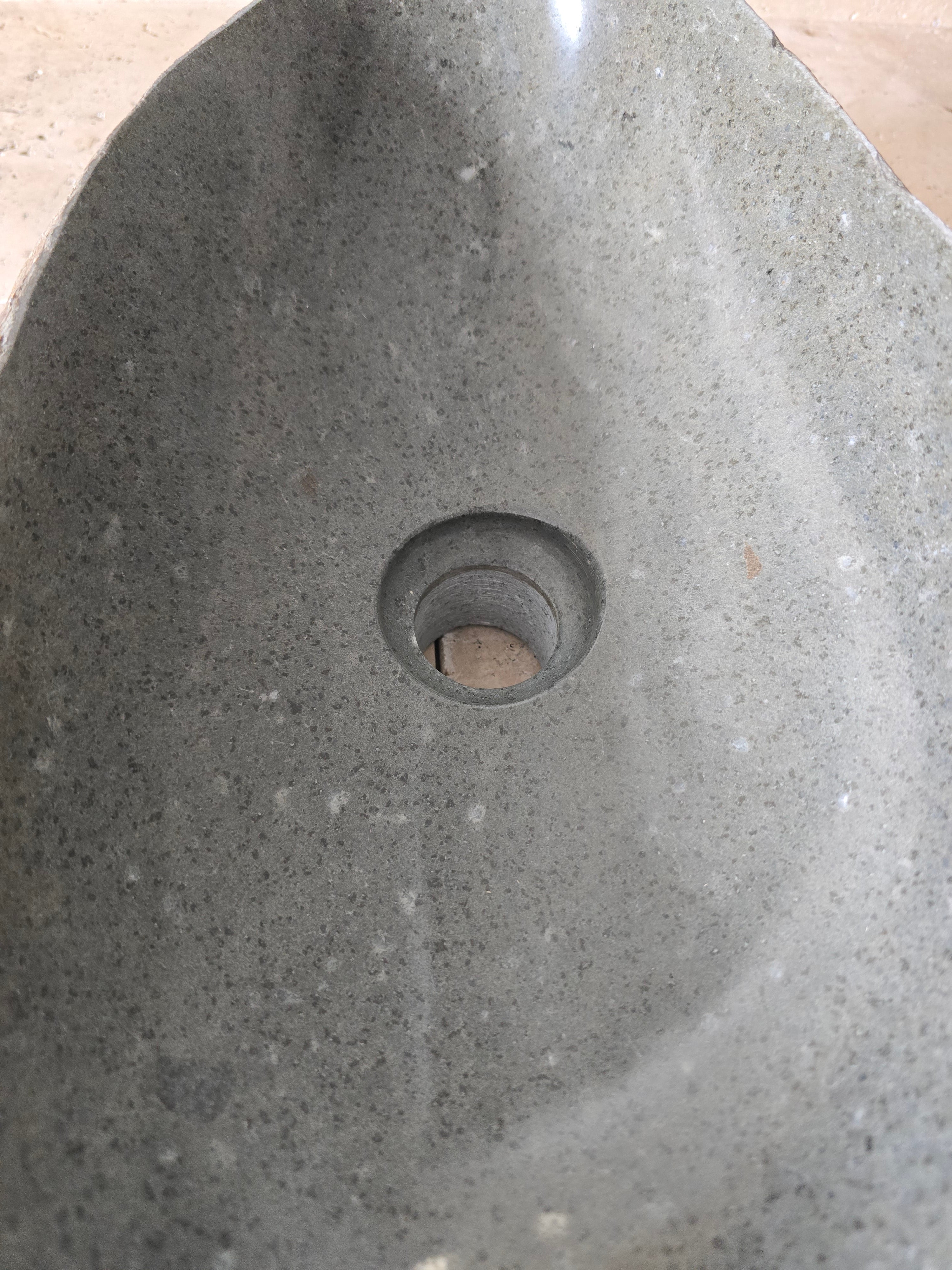 Handmade Natural Oval River Stone  Bathroom Basin  PHM 240919