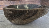 Handmade Natural Oval River Stone  Bathroom Basin  RS 24091055