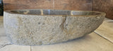 Handmade Natural Oval River Stone  Bathroom Basin  RL 240969