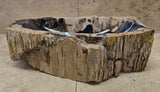 Natural Handmade Petrified Wood Basin - FSB 220903