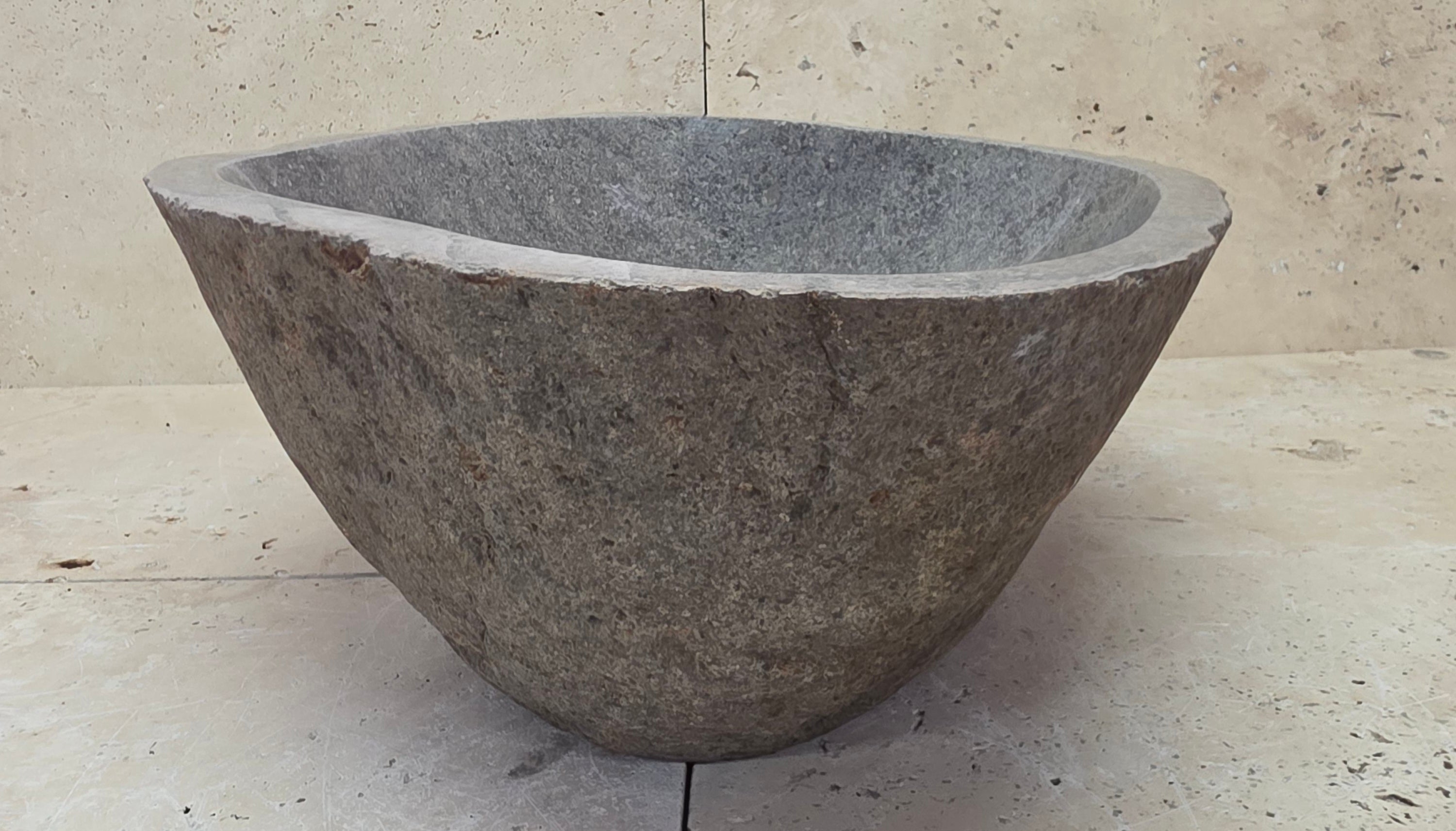Handmade Natural Oval River Stone  Bathroom Basin  RM 25072032