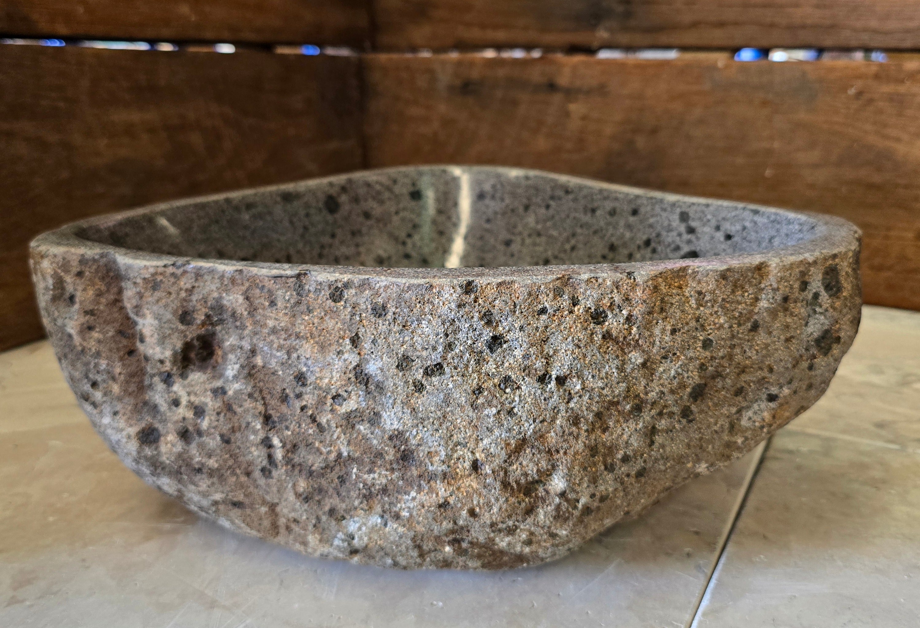 Handmade Natural Oval River Stone  Bathroom Basin  RS 24090115