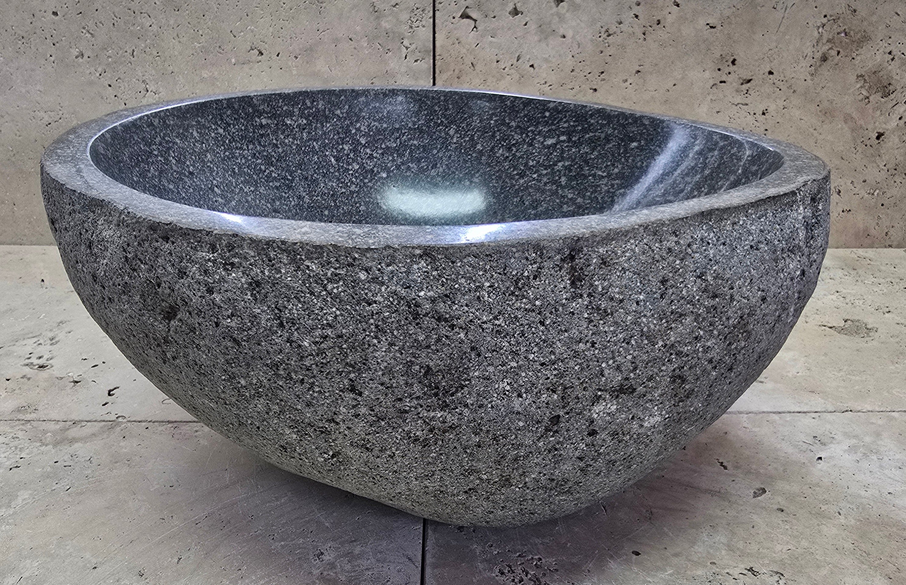Handmade Natural Oval River Stone  Bathroom Basin  RS 2409004