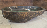 Handmade Natural Oval River Stone  Bathroom Basin  RL 240919
