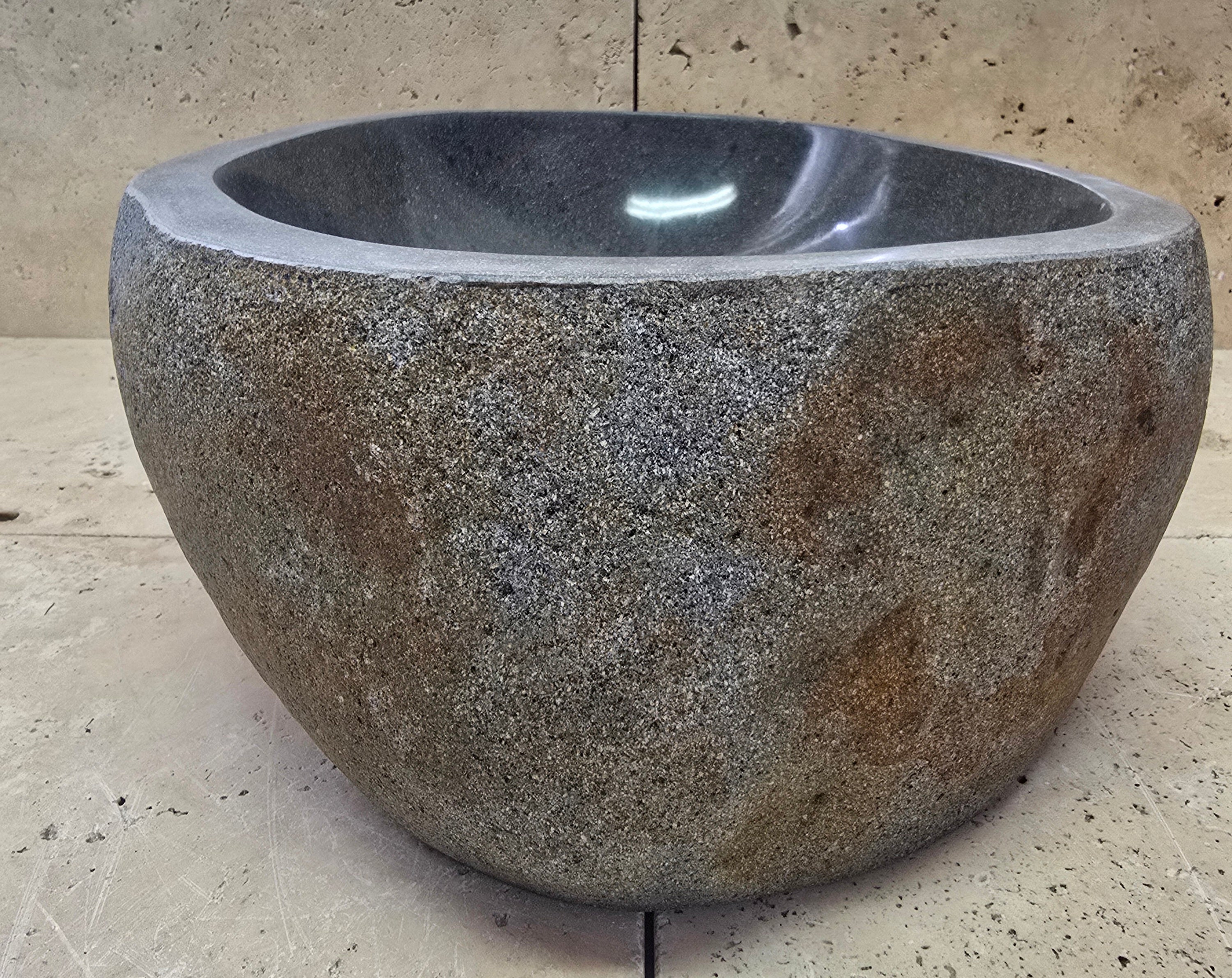 Handmade Natural Oval River Stone  Bathroom Basin  RM 2409193