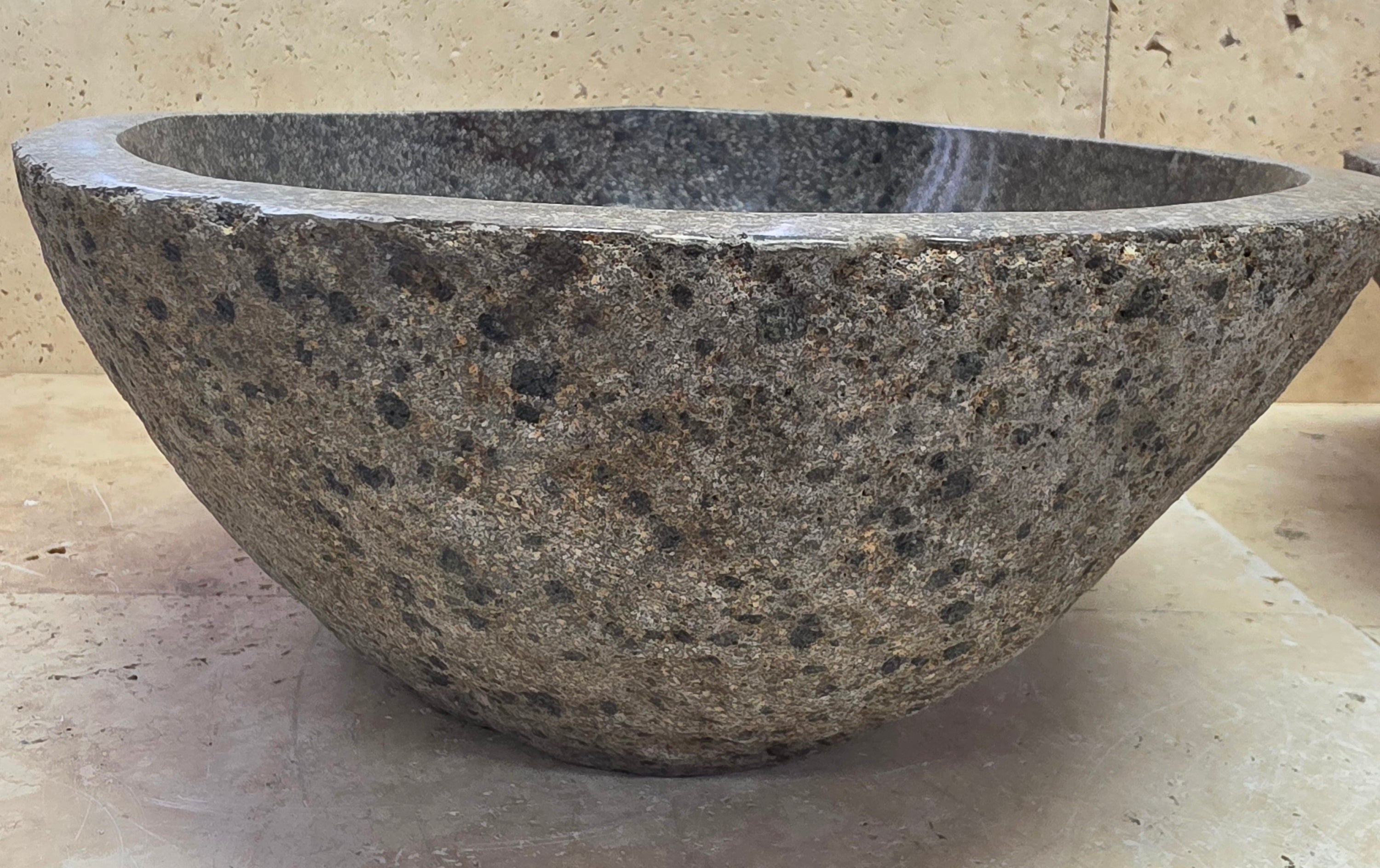 Handmade Natural Oval River Stone  Bathroom Basin TWIN SETS A & B RM 25072034