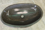Handmade Natural Oval River Stone  Bathroom Basin  RL 240954