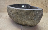 Handmade Natural Oval River Stone  Bathroom Basin  RL 240917
