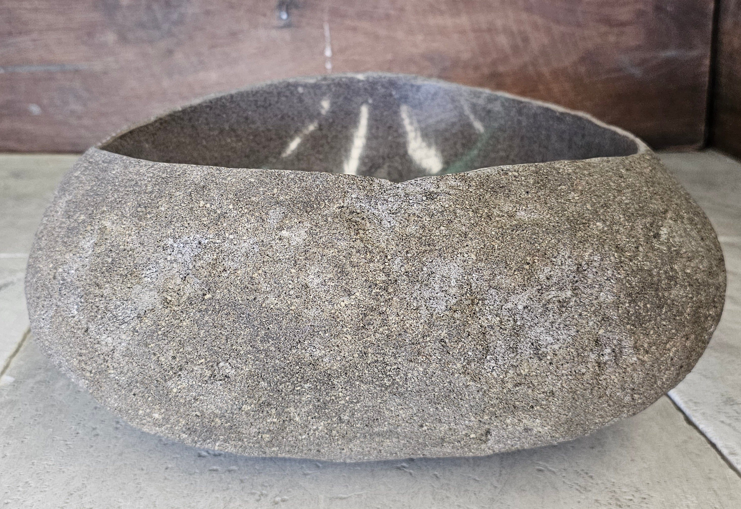 Handmade Natural Oval River Stone  Bathroom Basin  RVM 2409089