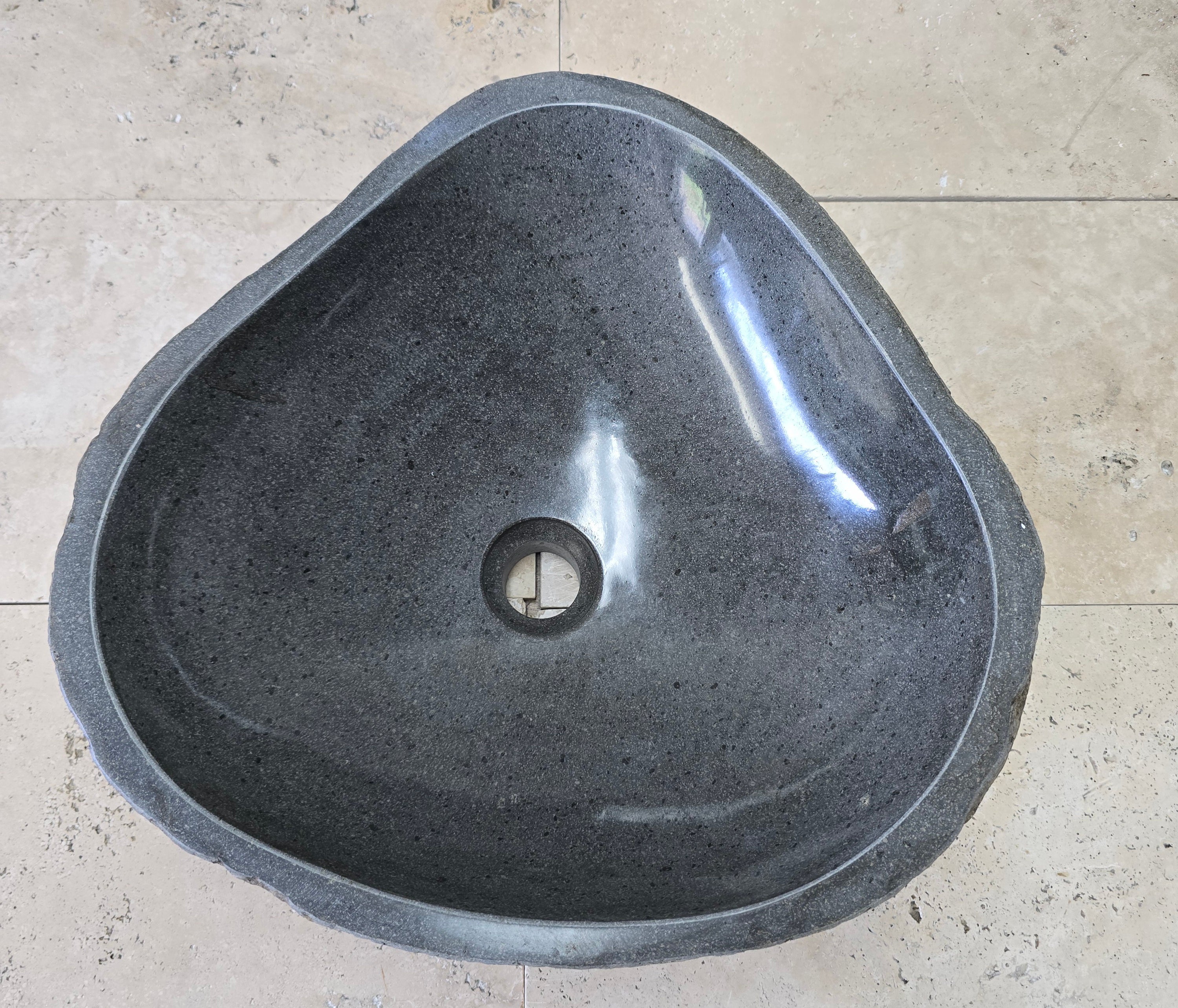 Handmade Natural Oval River Stone  Bathroom Basin  RM 2409108