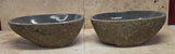 Handmade Natural Oval River Stone  Bathroom Basin TWIN SETS A & B RM 25072047