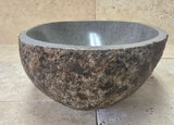 Handmade Natural Oval River Stone  Bathroom Basin  RS 2409048
