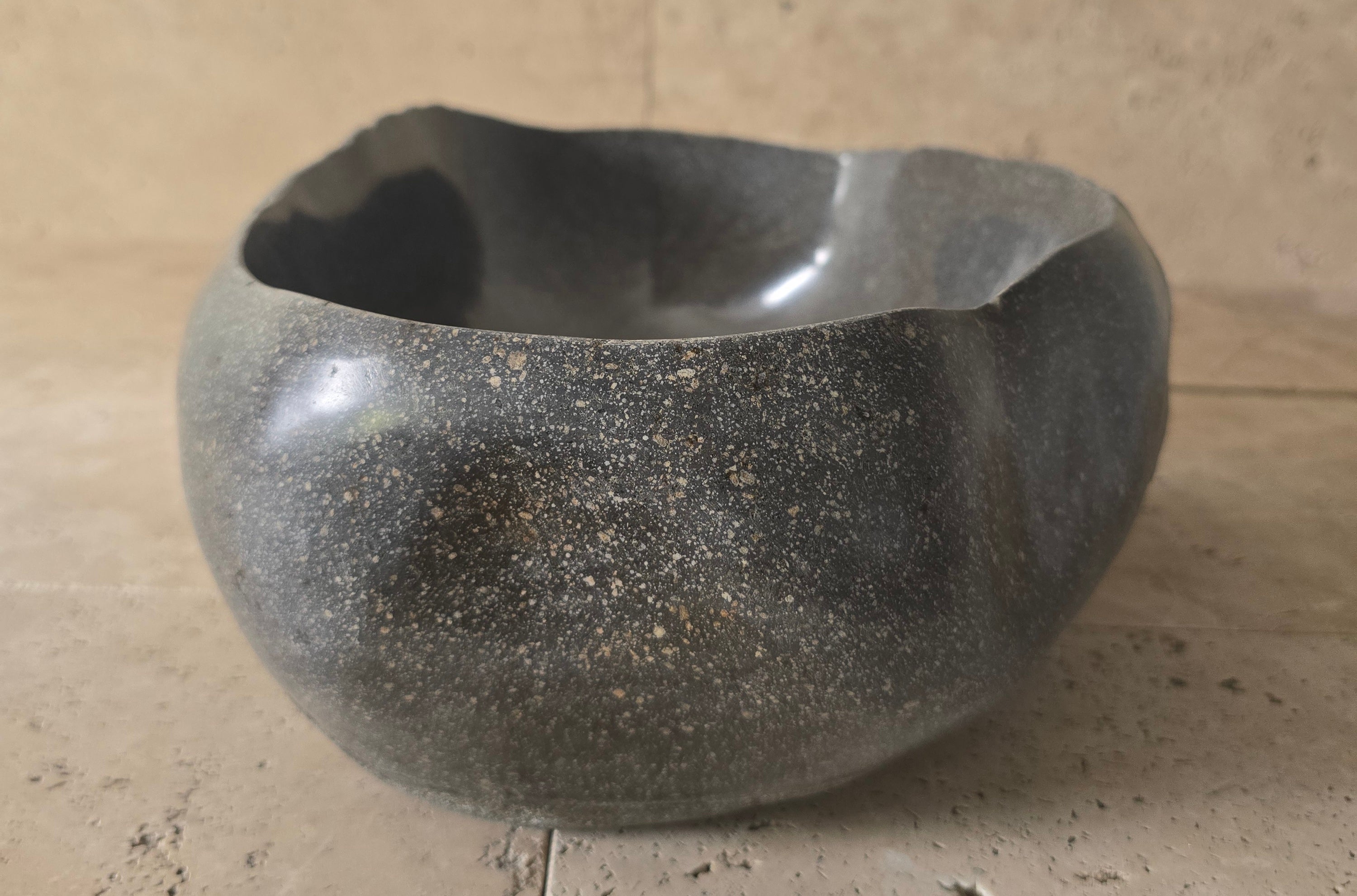 Handmade Natural Oval River Stone  Bathroom Basin  PHM 240921
