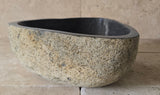 Handmade Natural Oval River Stone  Bathroom Basin  RS 2409149