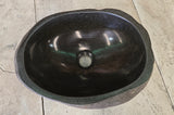 Handmade Natural Oval River Stone  Bathroom Basin  RS 2409044