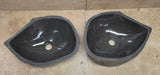 Handmade Natural Oval River Stone  Bathroom Basin TWIN SETS A & B RM 25072043