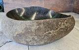 Handmade Natural Oval River Stone  Bathroom Basin  RVM 2409014