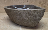 Handmade Natural Oval River Stone  Bathroom Basin  RS 2409039
