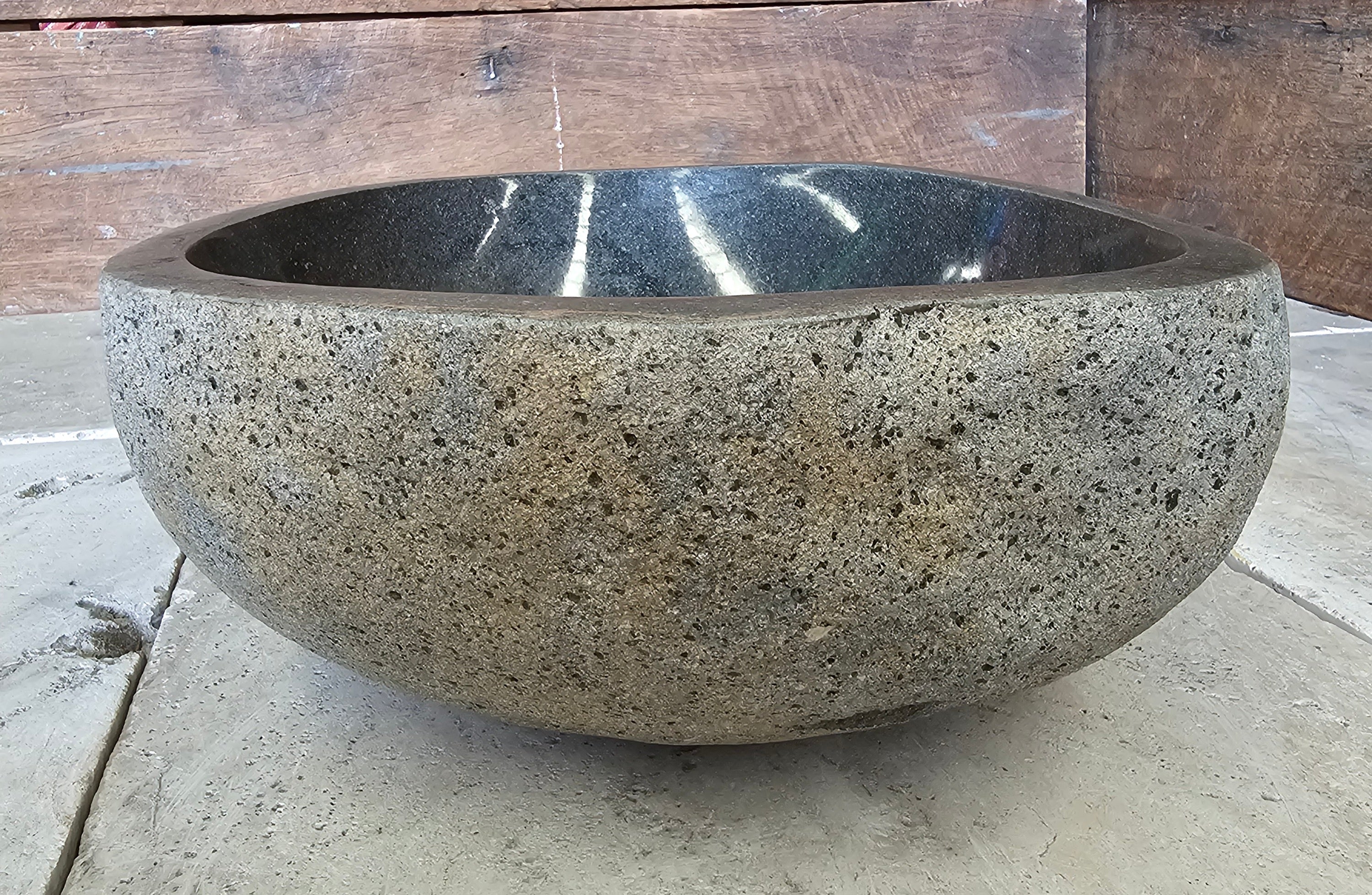 Handmade Natural Oval River Stone  Bathroom Basin  RS 2409010
