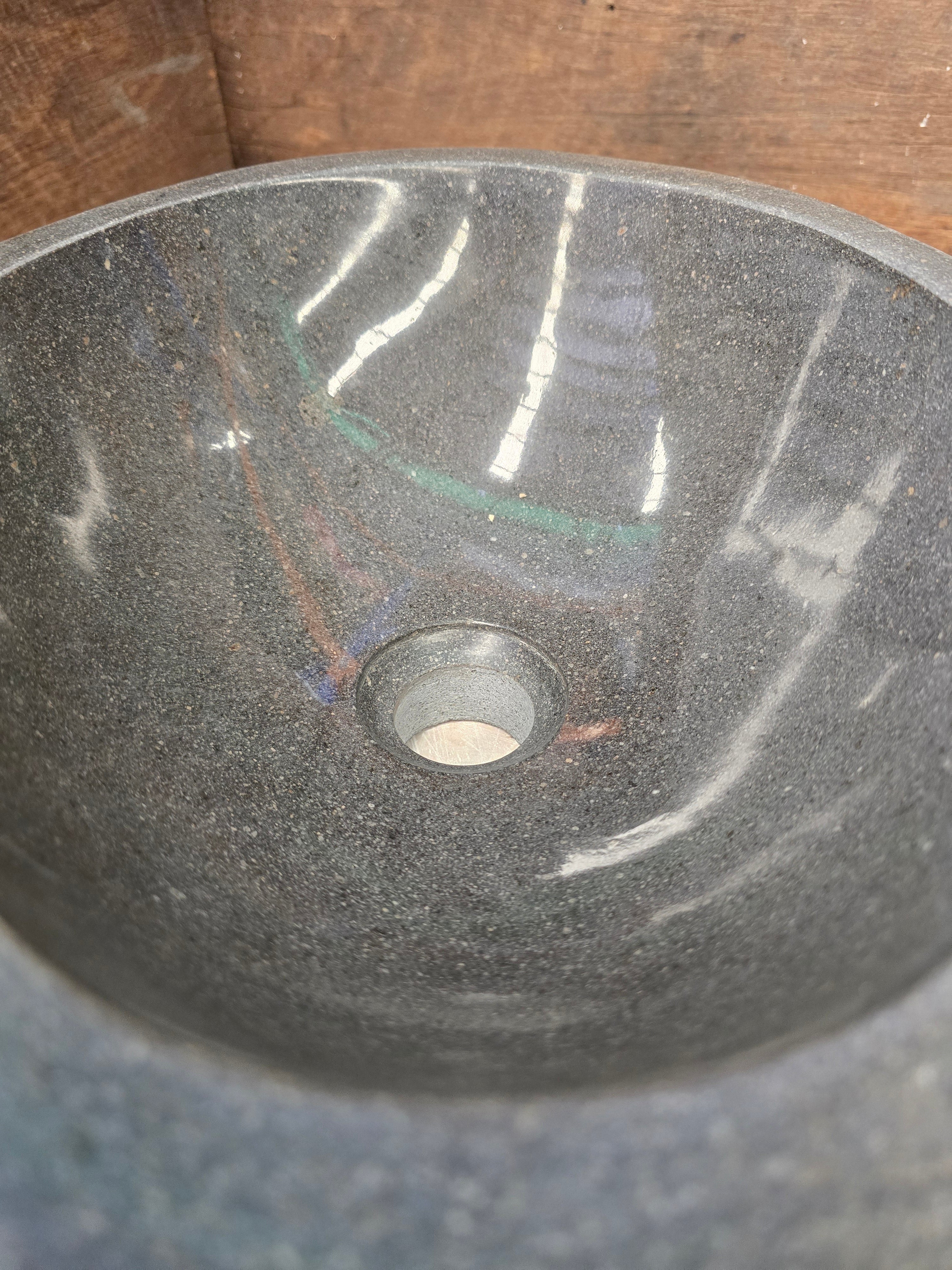 Handmade Natural Oval River Stone  Bathroom Basin  RS 2409079