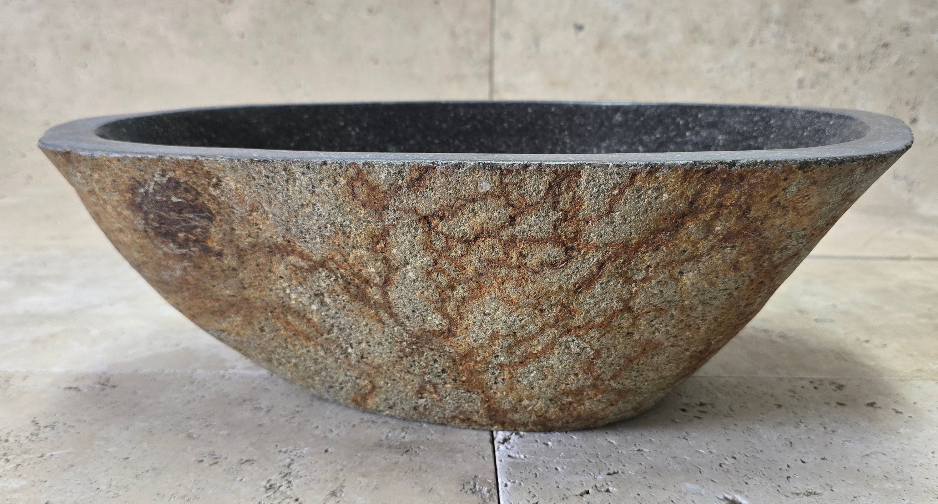Handmade Natural Oval River Stone  Bathroom Basin  RM 2409074