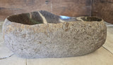 Handmade Natural Oval River Stone  Bathroom Basin  RVM 2409043