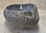 Handmade Natural Oval River Stone  Bathroom Basin  RVM 2409075