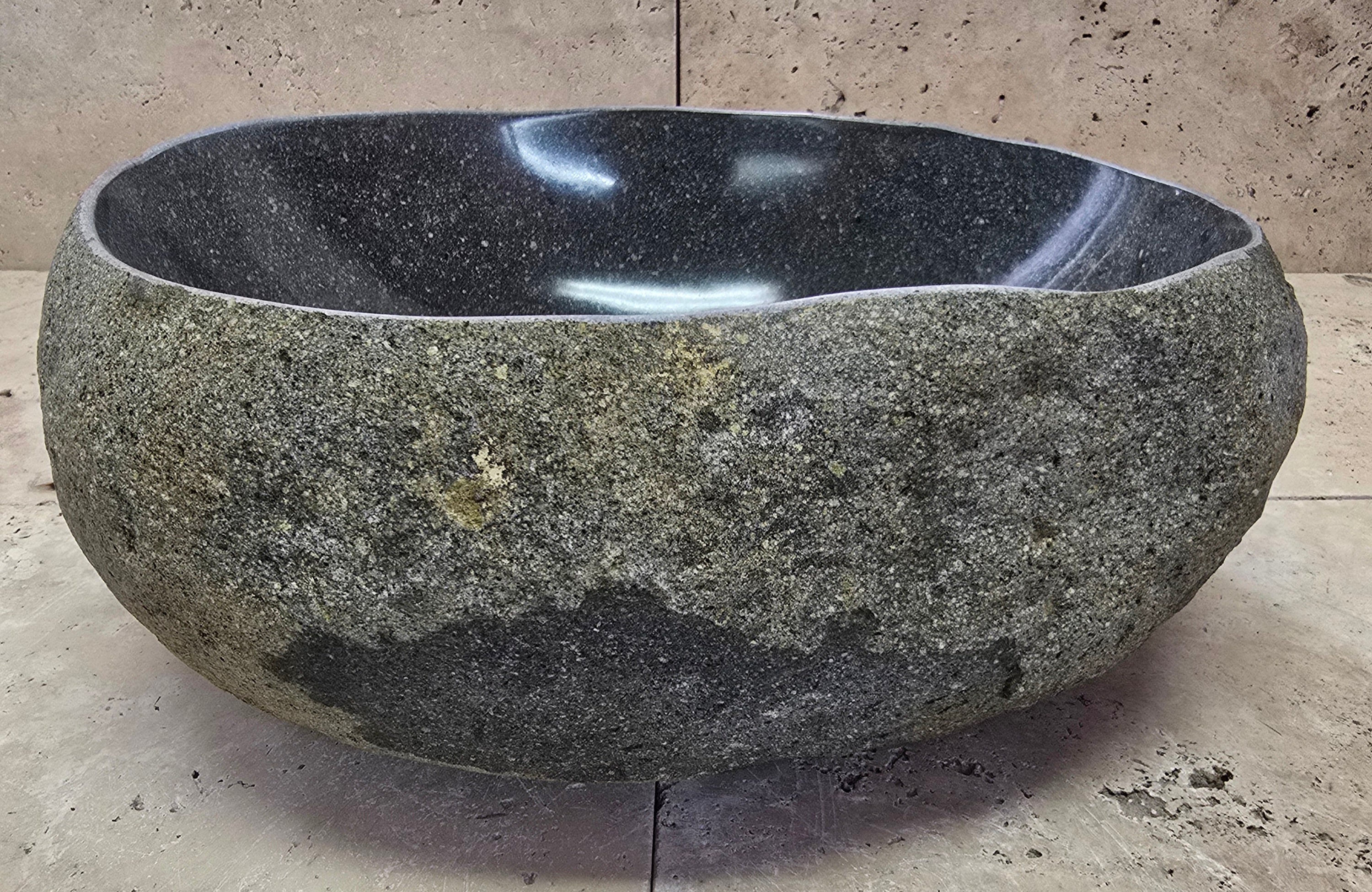 Handmade Natural Oval River Stone  Bathroom Basin  RVS 2409010