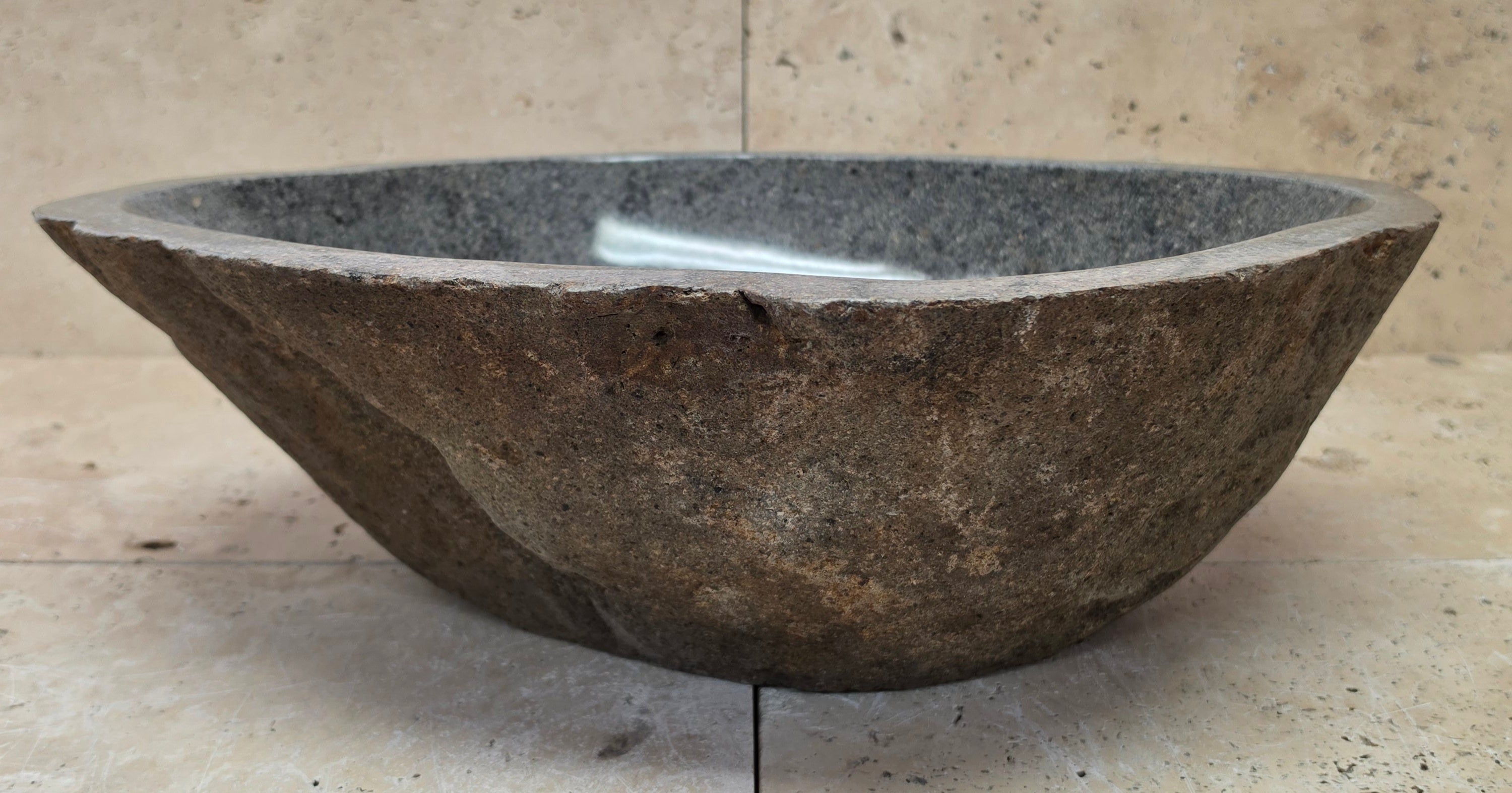 Handmade Natural Oval River Stone  Bathroom Basin  RM 25072032