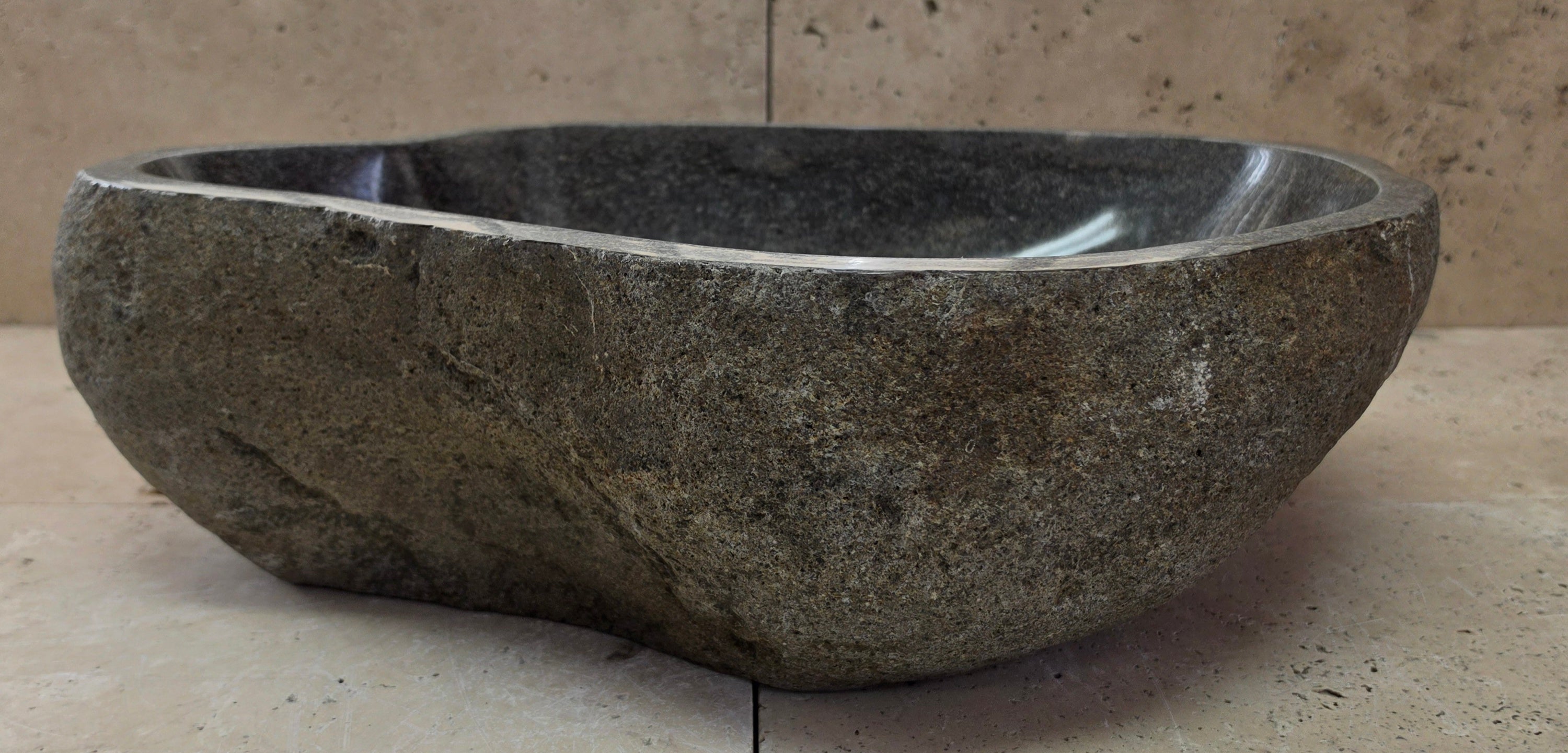 Handmade Natural Oval River Stone  Bathroom Basin  RL 25072035