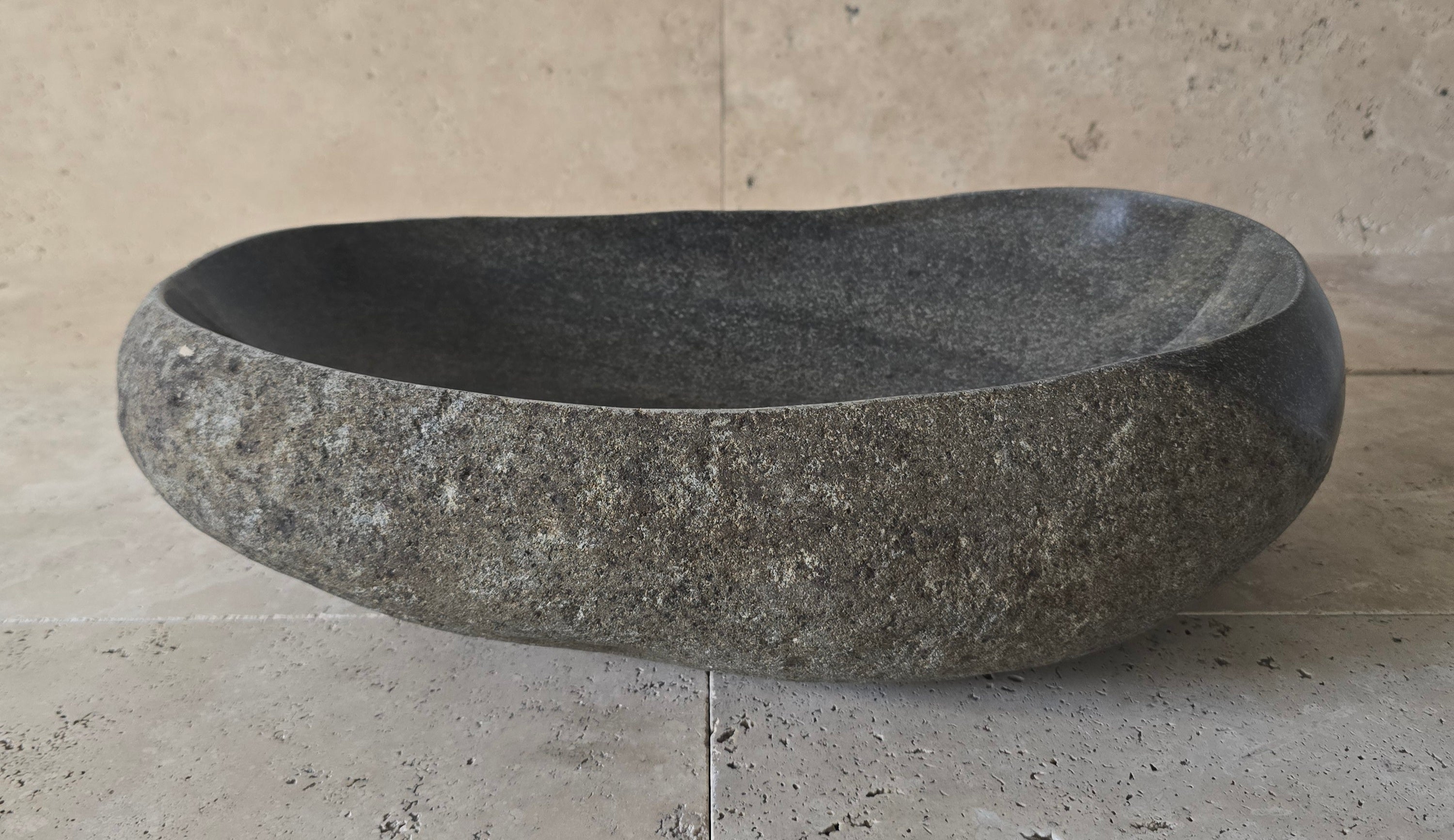 Handmade Natural Oval River Stone  Bathroom Basin  PHM 240913