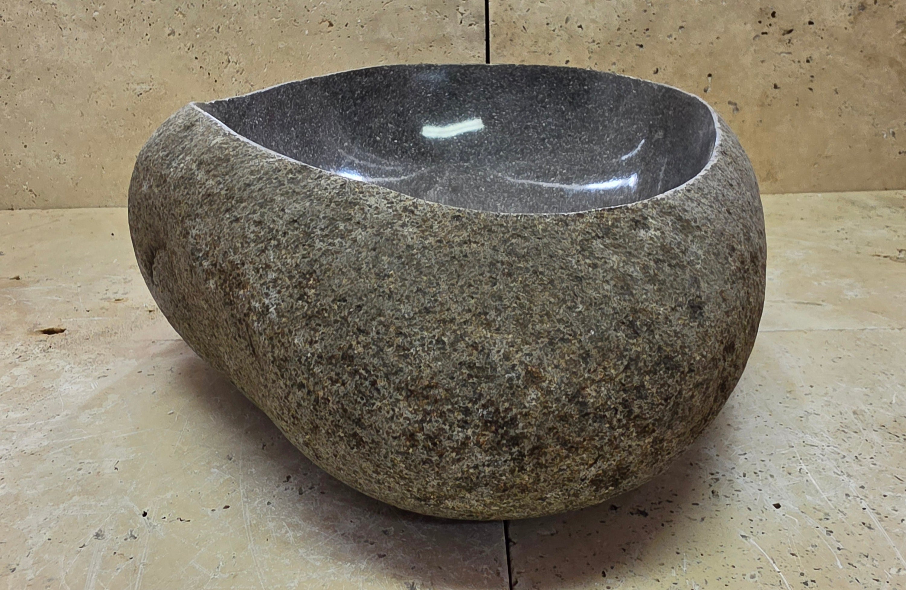 Handmade Natural Oval River Stone  Bathroom Basin  RVS 2409033