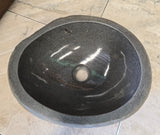 Handmade Natural Oval River Stone  Bathroom Basin  RS 2409079