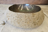 Handmade Natural Oval River Stone  Bathroom Basin  RVS 2409004