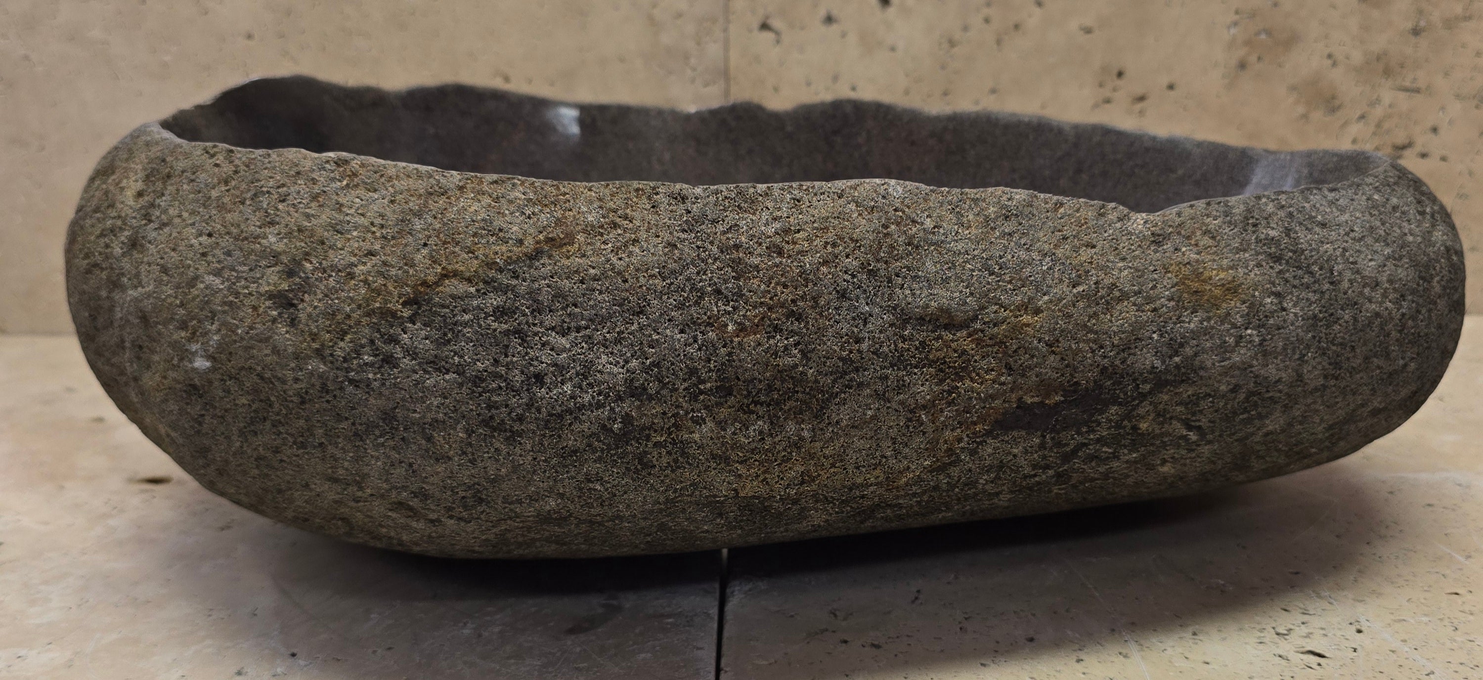 Handmade Natural Oval River Stone  Bathroom Basin  RL 240905