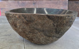 Handmade Natural Oval River Stone  Bathroom Basin  RS 24091055