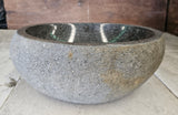 Handmade Natural Oval River Stone  Bathroom Basin  RS 2409070