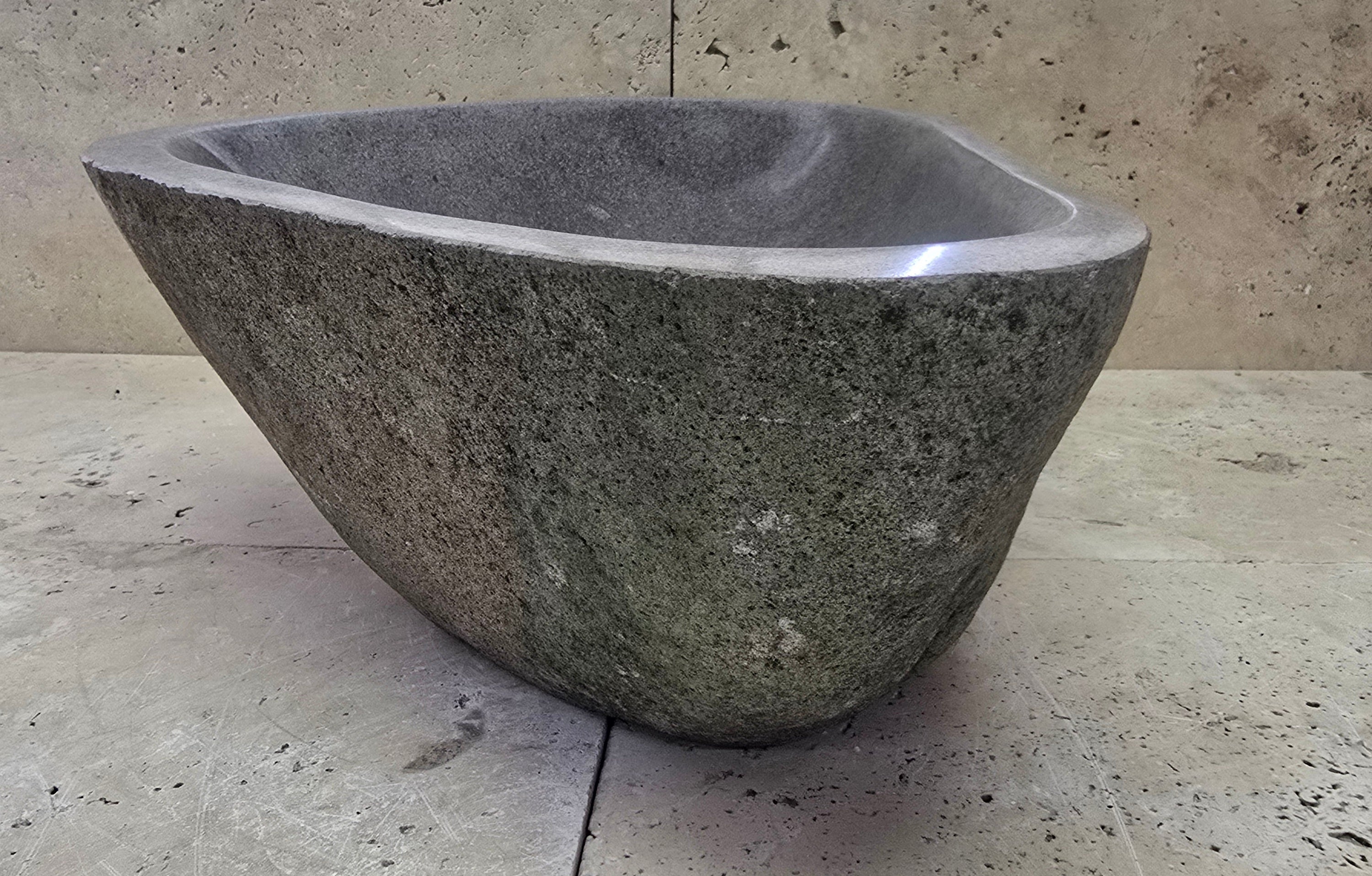 Handmade Natural Oval River Stone  Bathroom Basin  RM 2409076