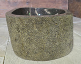 Handmade Natural Oval River Stone  Bathroom Basin  RS 2409107