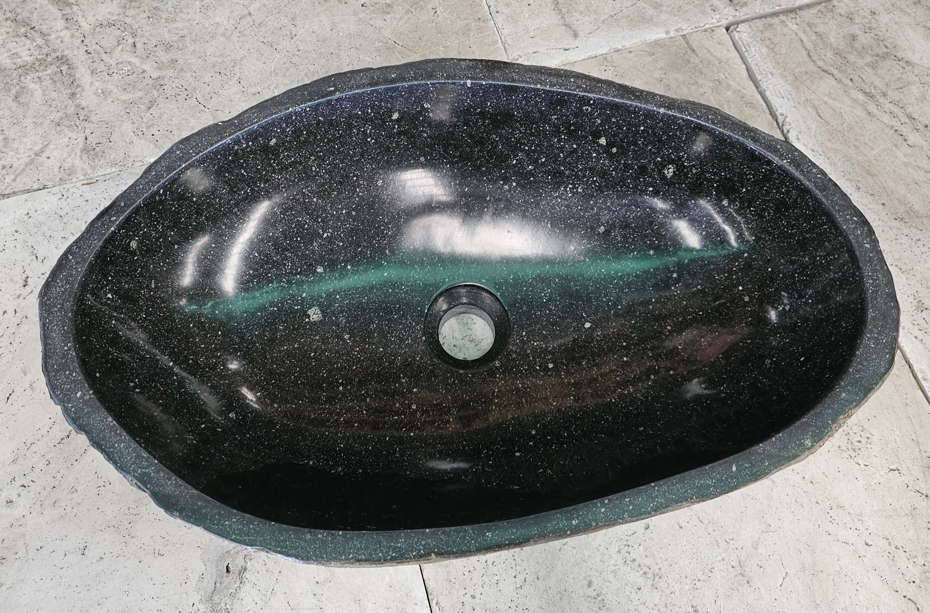 Handmade Natural Oval River Stone  Bathroom Basin  RL 240902