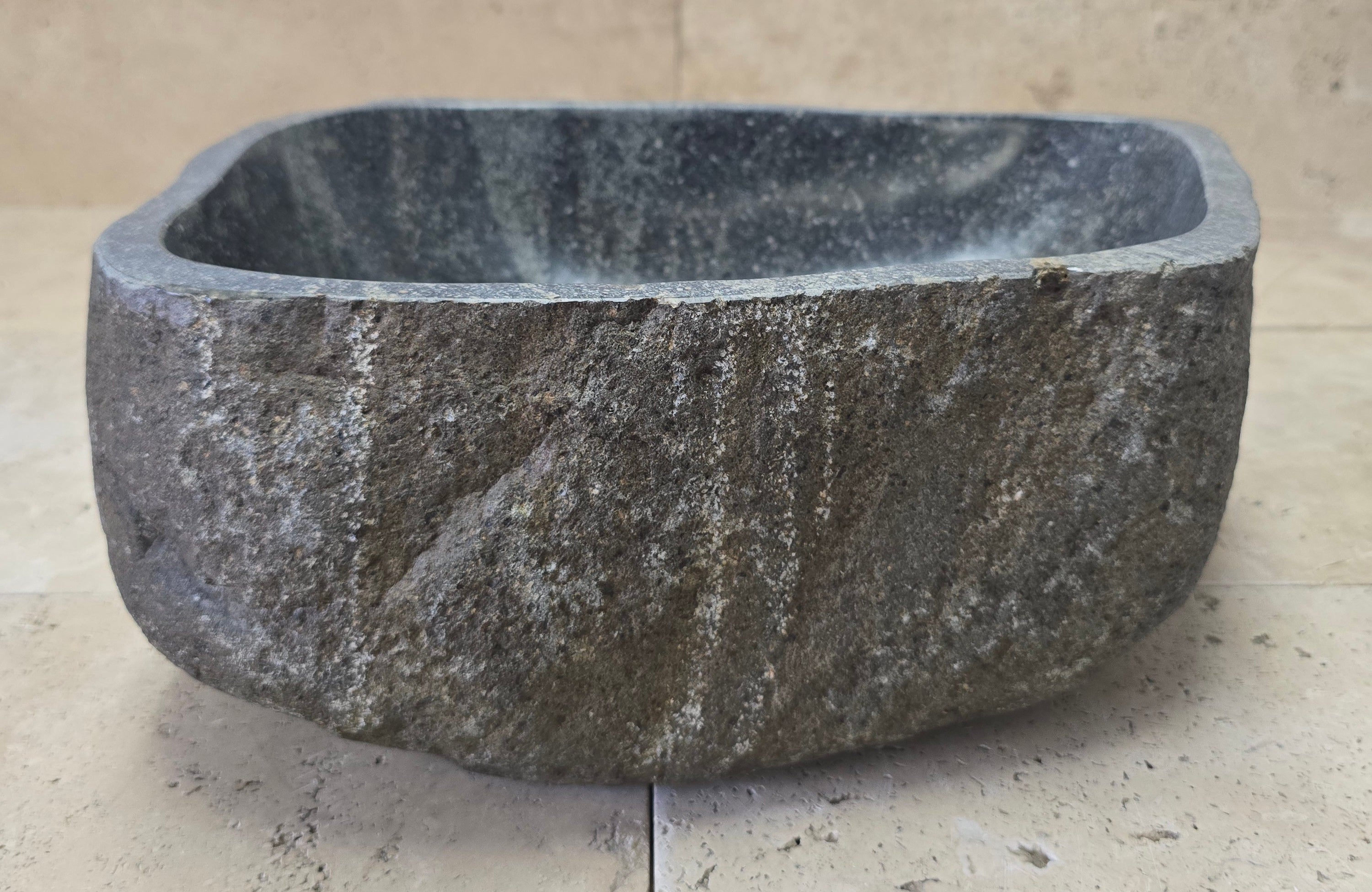 Handmade Natural Oval River Stone  Bathroom Basin  RS 2409001