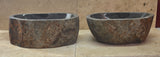 Handmade Natural Oval River Stone  Bathroom Basin TWIN SETS A & B RM 25072030