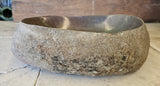 Handmade Natural Oval River Stone  Bathroom Basin  RVS 2409005