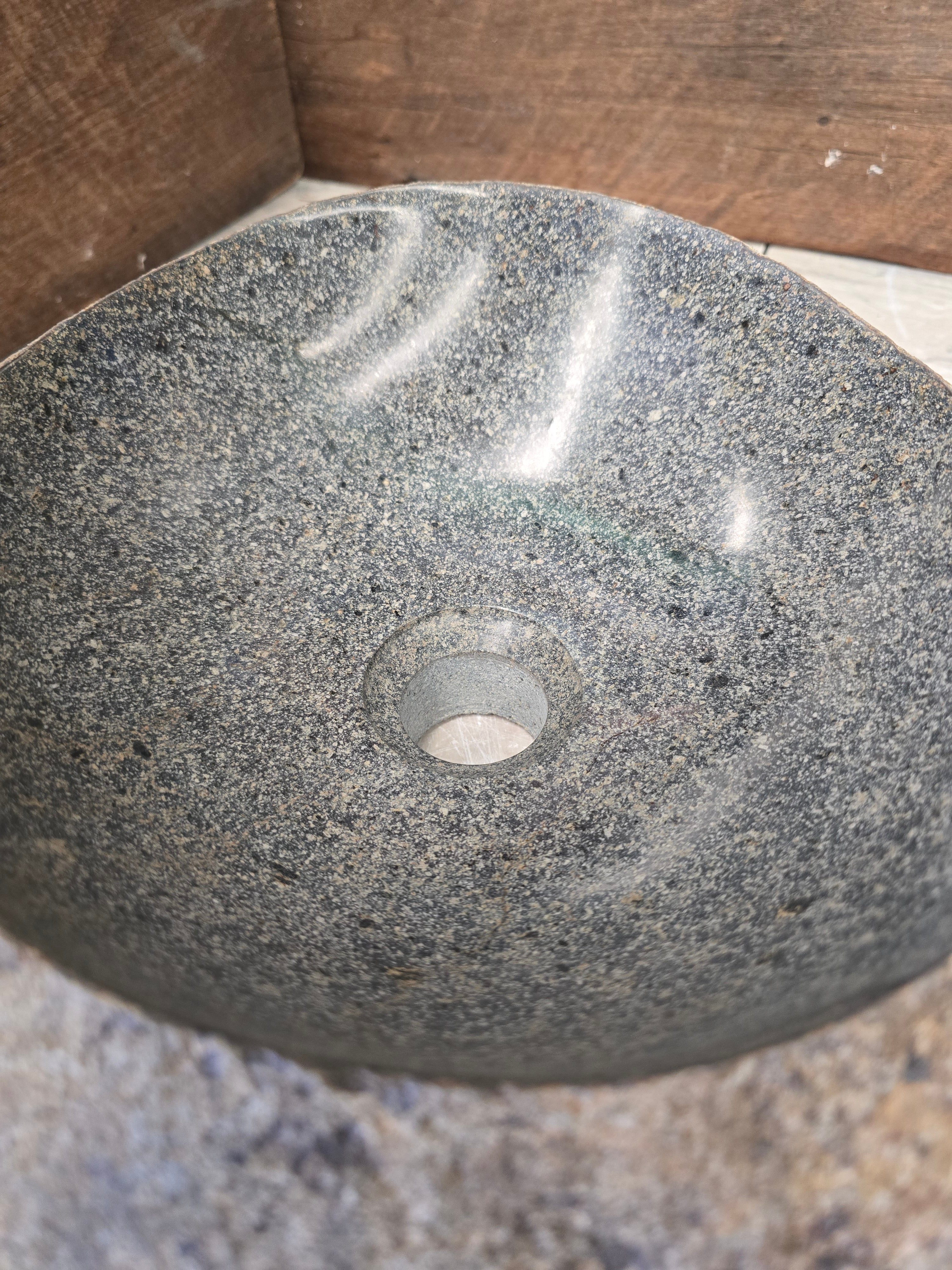 Handmade Natural Oval River Stone  Bathroom Basin  RVS 2409100