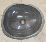 Handmade Natural Oval River Stone  Bathroom Basin  RS 2409029