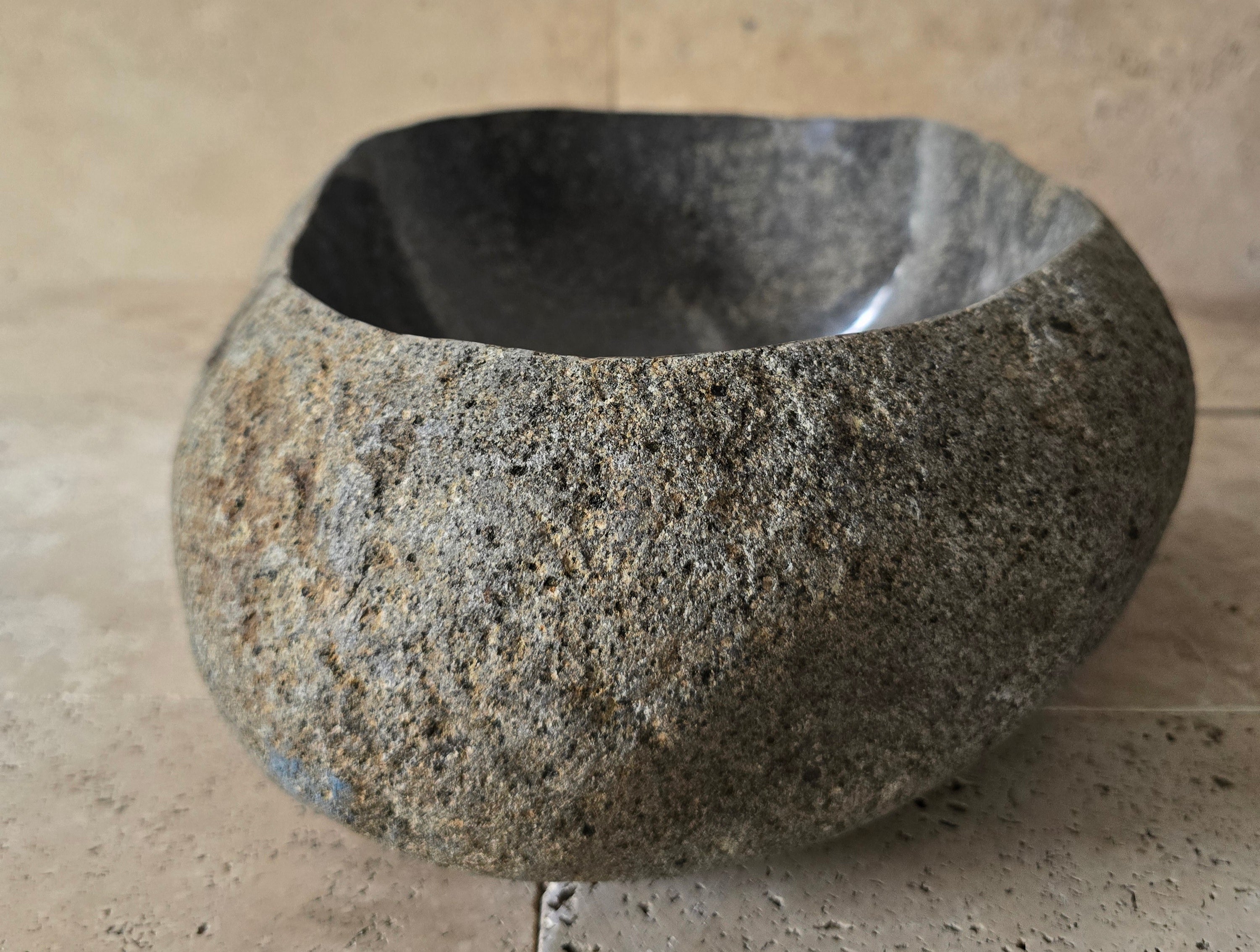 Handmade Natural Oval River Stone  Bathroom Basin  PHM 240909